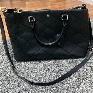 Tory Burch Black Tote- fits Laptop